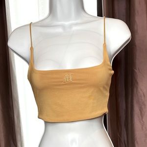 Crop top with spaghetti straps